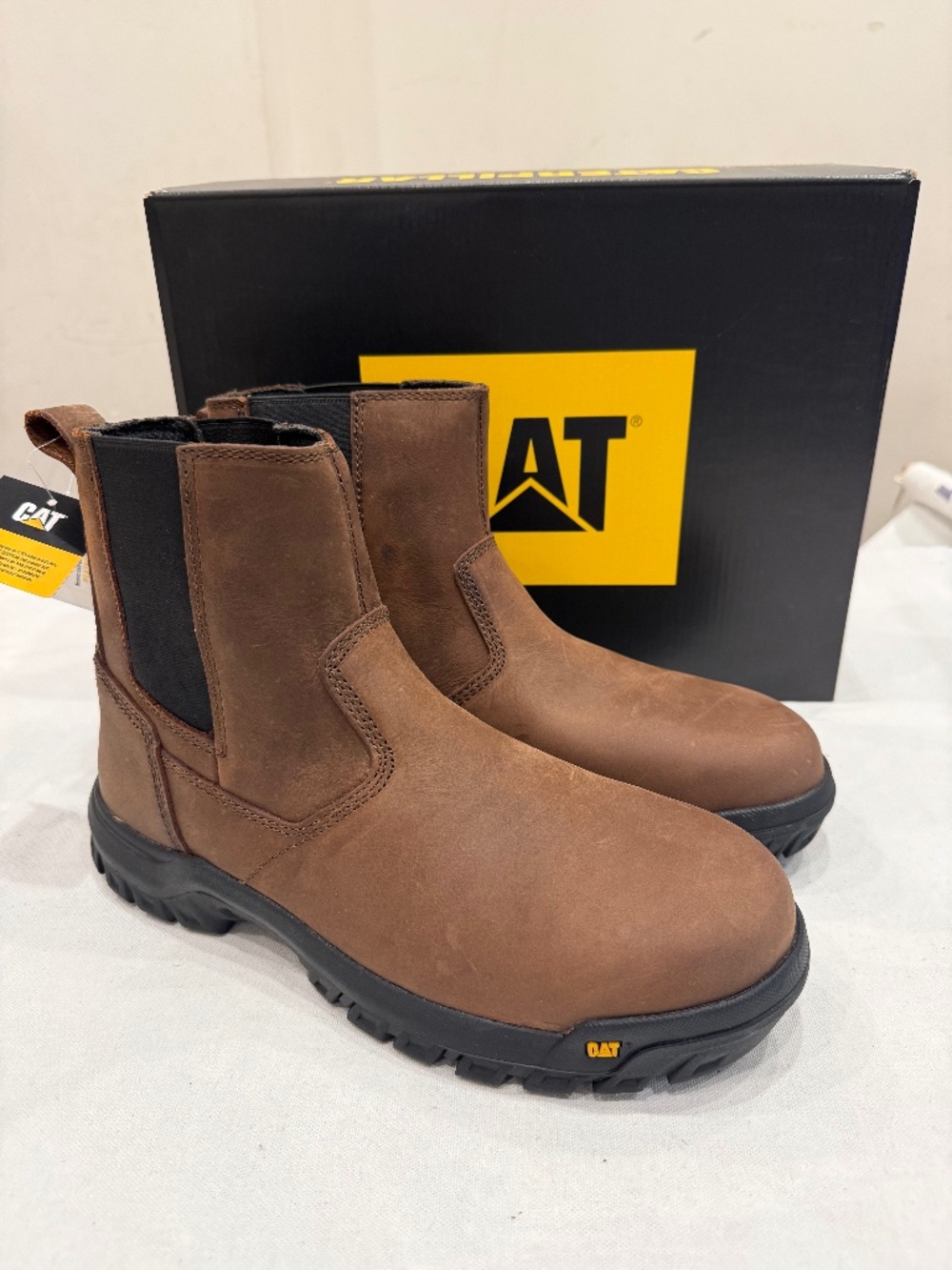 CAT Wheelbase St Steel Toe Work Boot Color Clay Size 9